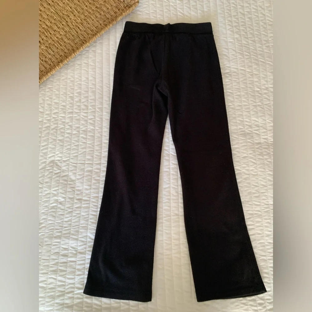Children's Place Pants Girls Size 10 Black Fleece 1989 Place Bow Stretch Waist